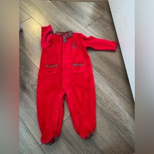 Miniwear Red and Plaid Baby Outfit Christmas